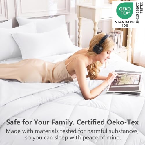 Twin Comforter Set 68"x88" White