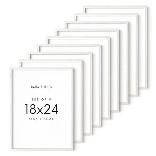White Oak Wood 18x24 Picture Frames (9 Count)