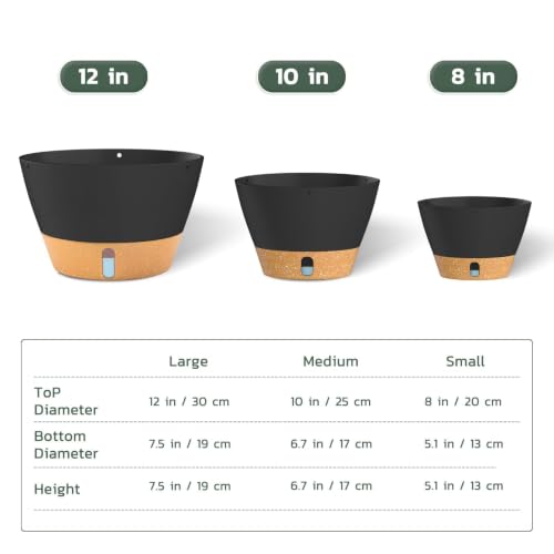 2 Pack 10 Inch Hanging Planters for Indoor Plants (72 Count)