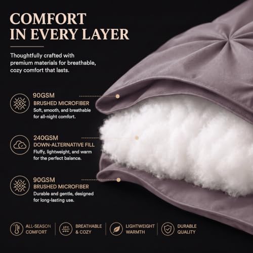 Queen Comforter Set Dusty Purple