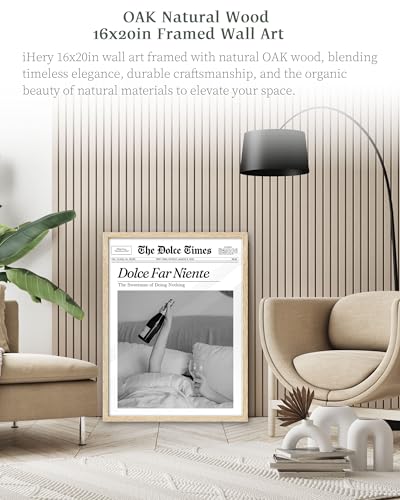 16x20in Dolce Far Niente Framed Newspaper Wall Art