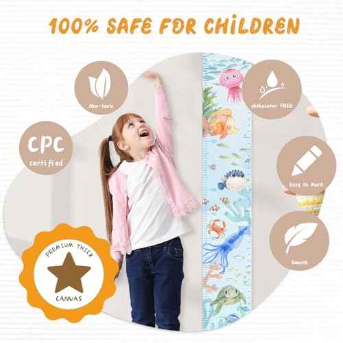 Personalized Name Growth Chart Wall Decor for Kids