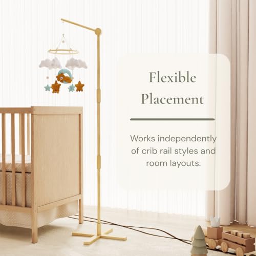 Crib Mobile Arm Wooden Floor Standing