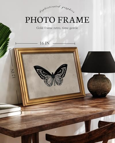 Vintage Gold Framed Wall Art for Halloween