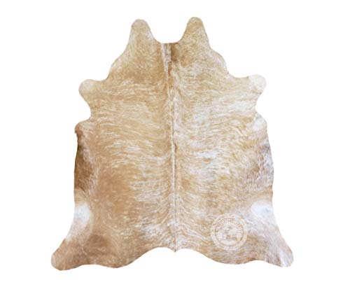 100% Genuine Exotic Beige Palomino Cowhide Rug