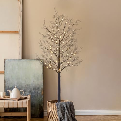 6FT Lighted Willow Tree with 120 Warm LED Lights
