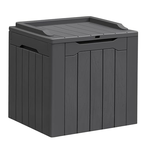 31 Gallon Resin Deck Box All Weather Outdoor Storage Boxes for Patio Furniture Set