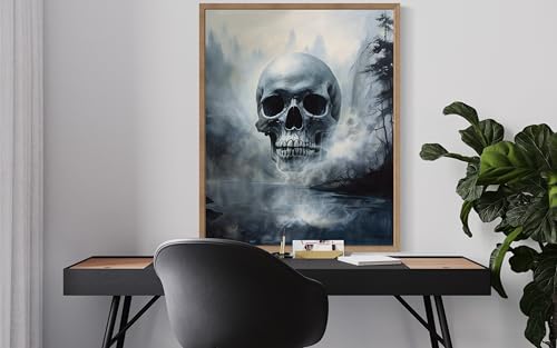 Foggy Skull Poster Art Print