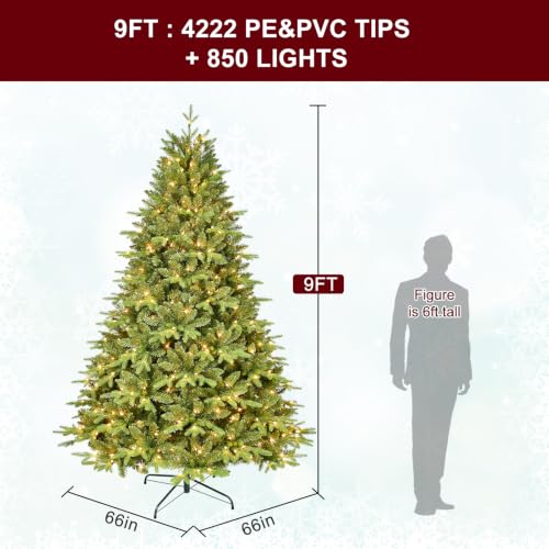 9FT Prelit Artificial Christmas Tree