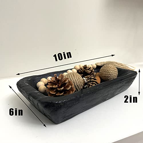 Wooden Dough Bowl Decor