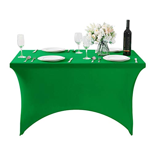 Spandex Table Cover for 4FT or 6ft or 8ft Table Universal Fitted Stretch Tablecloth for Party