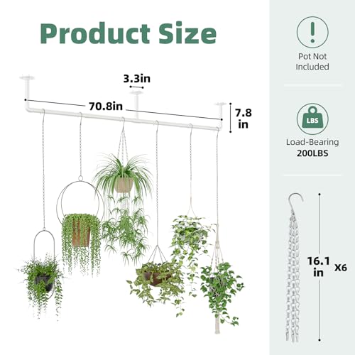 Plant Hanger Indoor with 6 Hanging Chains Hanging Planters (6 Count)