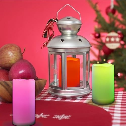 Color Changing Outdoor Battery Operated Flameless Candles with Remote 3 PCS