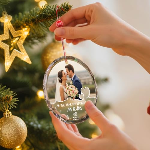 Personalized First Christmas Married Ornaments 2025