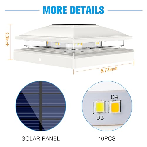 White Solar Post Cap Lights (12 Count)