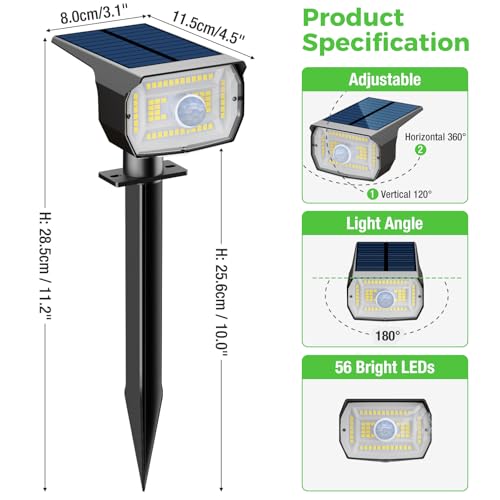 Solar Lights Outdoor Waterproof (2 Count)