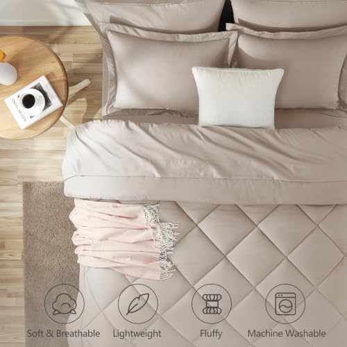 King Comforter Set 102"x90" Linen