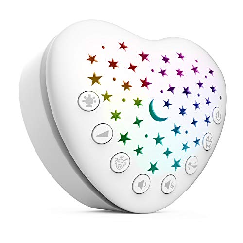 A13 White Noise Machine & Baby Sleep Soother with 15 Soothing Sounds & Projector Night Light Music Box