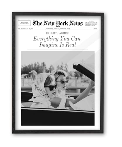 16x20in Everything You Can Imagine Is Real Framed Newspaper Art