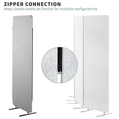 Gray Freestanding 24 x 66 inch Privacy Panel