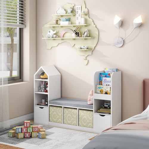 Kids Bookcase and Bookshelf with Reading Nook