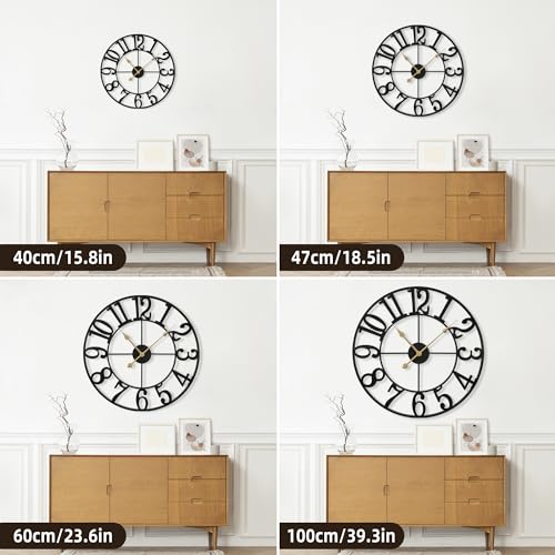 Large Wall Clock for Living Room Decor