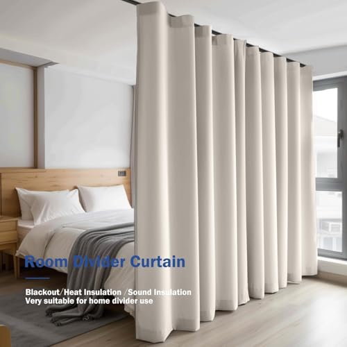Room Divider Blackout Curtain Track Curtains Wall Dividers Panels Screen for Living Rooms Bedroom Office Privacy Partition Separation