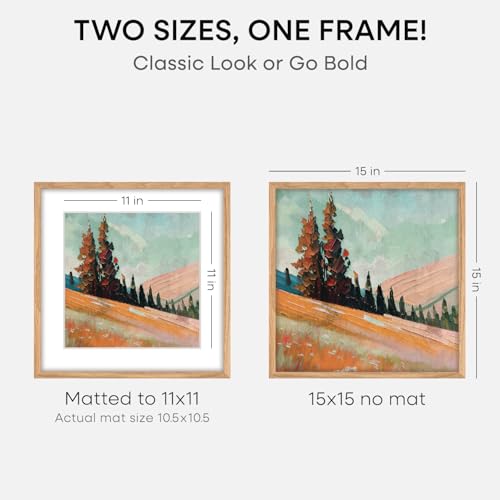 15x15 Natural Oak Picture Frame