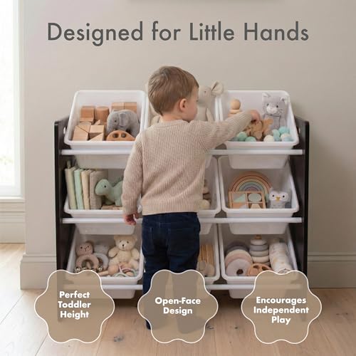 Toy Storage Organizer with 9 Removable Storage Bins for Kids Playroom
