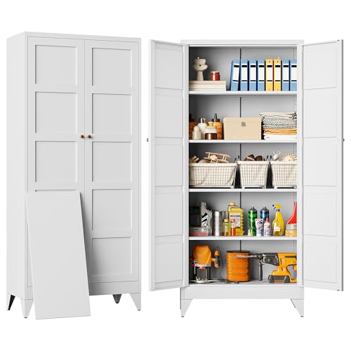 Pantry Storages Cabinet with 2 Doors and 5 Shelves