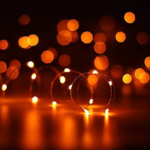Orange Halloween Fairy String Lights Battery Operated