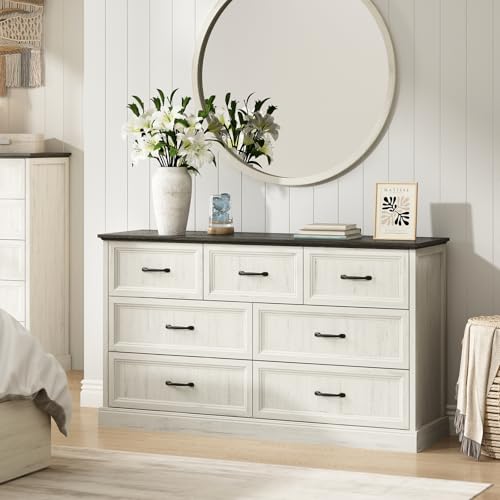 Farmhouse 7 Drawer Dresser for Bedroom