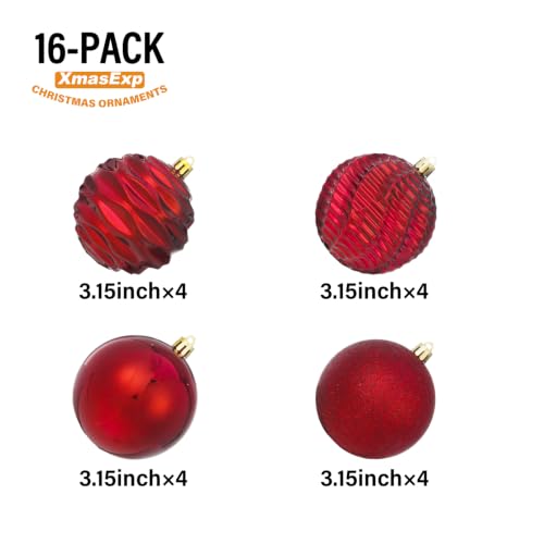 16ct Christmas Balls Ornaments (24 Count)