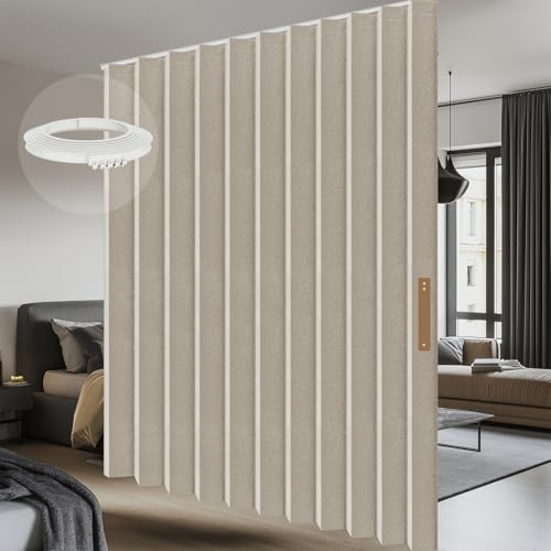 Room Divider Curtain Sets with Flexible Ceiling Track