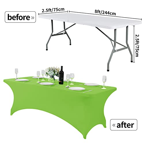 Spandex Table Cover for 8FT or 4ft or 6ft Table Universal Fitted Stretch Tablecloth for Party