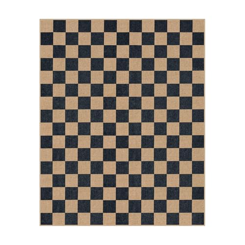 Checkered Easy Jute Living Room Rug
