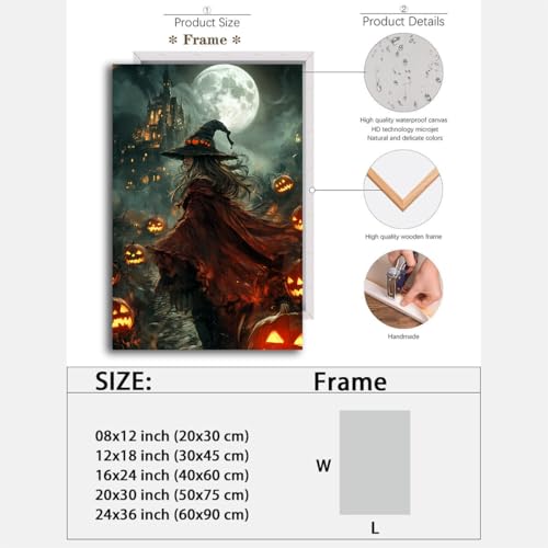 Dark and Moody Gothic Witch Poster Wall Art