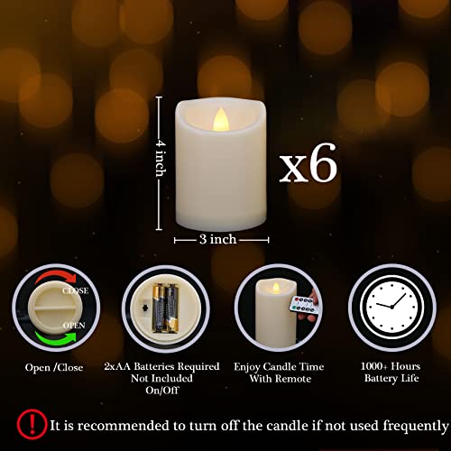 Battery Operated Flickering Flameless Candles with Remote and Timers
