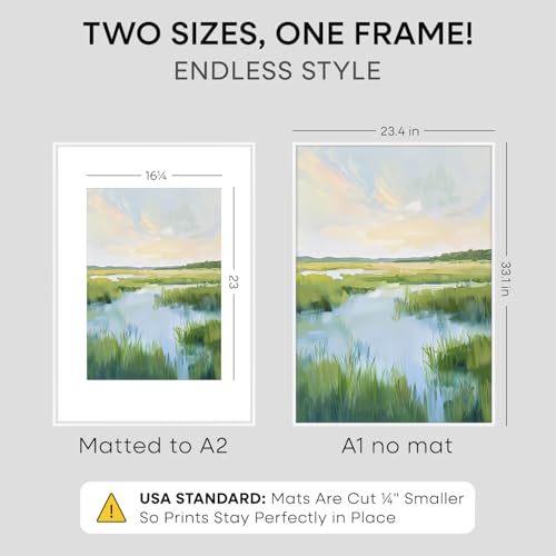 A1 White Poster Frame
