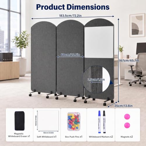 3 Panel Portable Office Partition