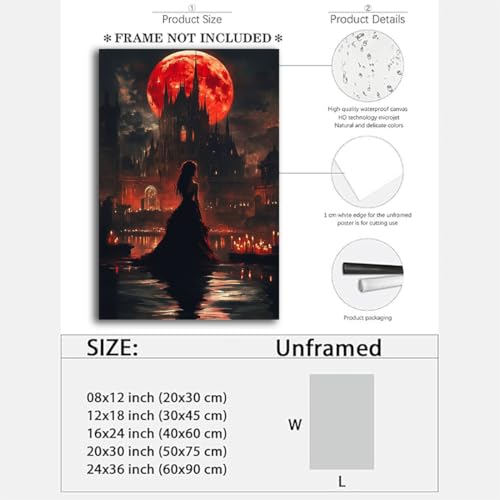 Halloween Witch Poster Canvas Prints Art Vintage Decor