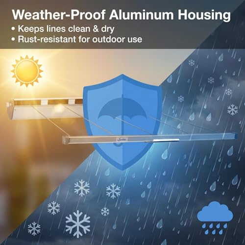 Steel and Aluminum 5‑Line Retractable Wall‑Mounted Dryer Slim Space‑Saving Laundry Rack