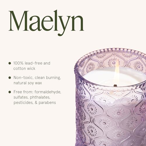 Lavender Lilac Fresh Scented Candles for Home (6 Ounce)