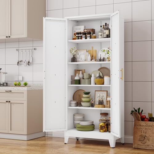 71" H Metal Kitchen Pantry Storage Cabinet