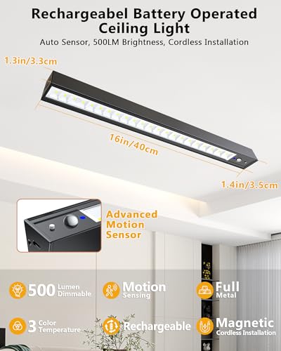 Rechargeable Motion Sensor Ceiling Light