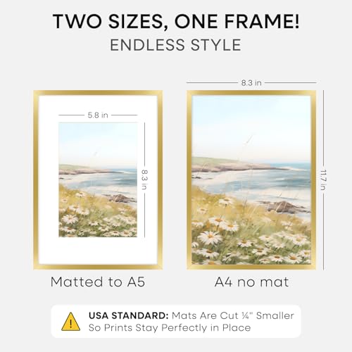 A4 Gold Picture Frame