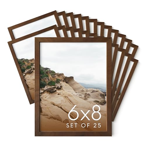 6x8 Walnut Oak Wooden Picture Frame