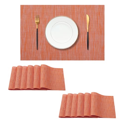 Orange Placemats Set of 12 (12 Count)