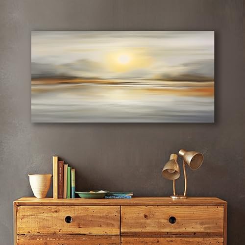Abstract Canvas Wall Art Seascape Canvas Printing Abstract Art Wall Decor Artwork for Living Room Bedroom Dining Room Home Office Decor 29x58 inch