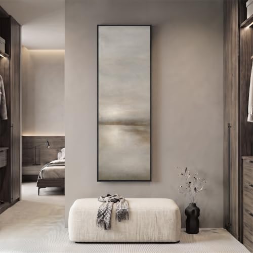 Large Framed Neutral Landscape Abstract Wall Art